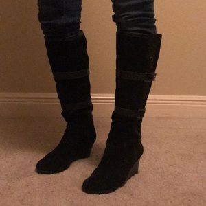 Antonio Melani Black suede fitted Boots